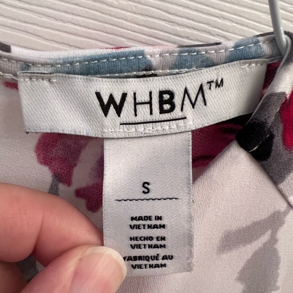 White House Black Market Womens Blouse Sleeveless Floral Print White Small - Picture 2 of 3